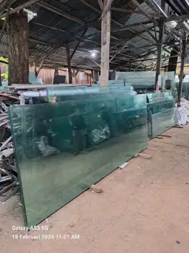 Jual kaca temered bekas partisi kantor cocok untuk ruko dan kanoi