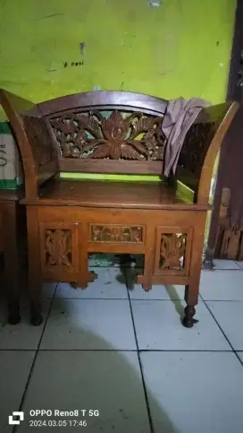 Kursi + meja jati