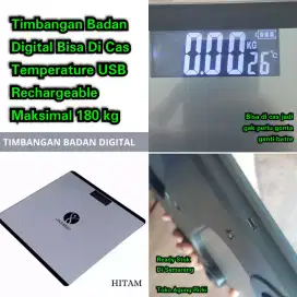 Timbangan Badan Digital Bisa Di Cas Temperature USB Maksimal 180