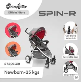 Cocolatte Stroller Bayi CL909 Spin Reversible -Red