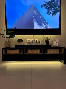 Meja tv led, kabinet ruang tamu, kabinet pajangan, kabinet melayang