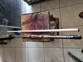 Stik billiard scorpion x9.sambung 2,bonus tas.bahan wood maple.