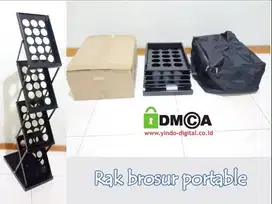 Stand Rak Brosur Besi Portable 4 Susun Murah