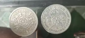 Uang two shilling th 48 & 53