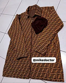 Jaket Fendi Zucca FF monogram Blazer Vintage authentic