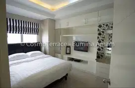 Disewakan Apartemen Cosmo Terrace Middle Floor 2BR Furnished View City