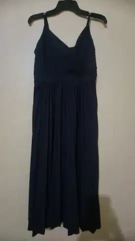 Dress Hitam Panjang OL Plisket Brand