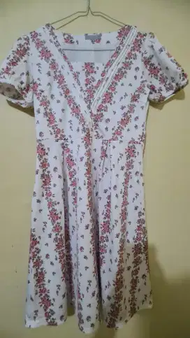Dress Midi Motif Vintage