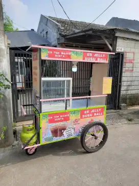 gerobak BARU es buah/ kopi-indomie/ gorengan/ roti bakar/ DLL