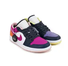 Sepatu Wanita Air Jordan 1 Low Mismatched Purple Magenta Nike Shoes