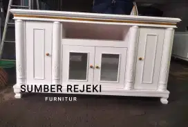 BUFFET TV RATA MINIMALIS FULL WHITE