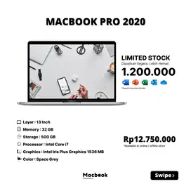 Macbook Pro 2020 RAM 32/500 GB i7