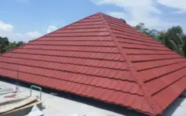 Pemasangan rangka atap rumah make baja ringan+genteng metal murah