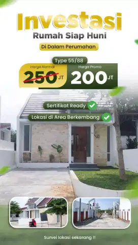 Rumah Promo Ready unit! Sukoharjo