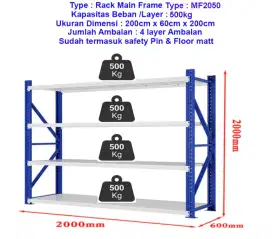 Rak Medium Duty 500kg/Level