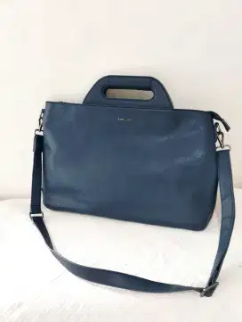 Tas second selempang, jinjing biru dongker prelove