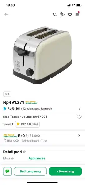 Pemanggang roti ( Toaster)