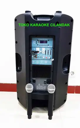 speaker aktif lengkap 2 mic wireless