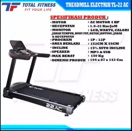 Alat fitnes treadmill elektrik TL 22 AC