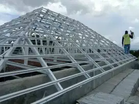 Bongkar pasang atap lama ganti baja ringan dan pasang baru dll