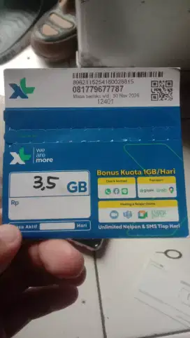 Di Jual Cepat Nomor Cantik XL Seri 0817 hocky 7 4G Langka