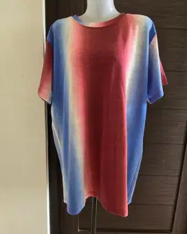 kaos gradasi biru marun baru