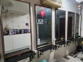 Kaca Salon Dengan Ambalan Besi (5 set)