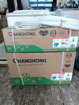 AC CHANGHONG 1/2 PK BARANG BARU HARGA+PEMASANGAN
GARANSI RESMI PABRIK