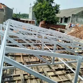 Renovasi atap lama manjadi atap baja ringan+ genteng metal anti bocor