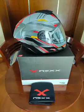 Jual Helm NEXX SX100R GRIDLINE GREY RED - XL