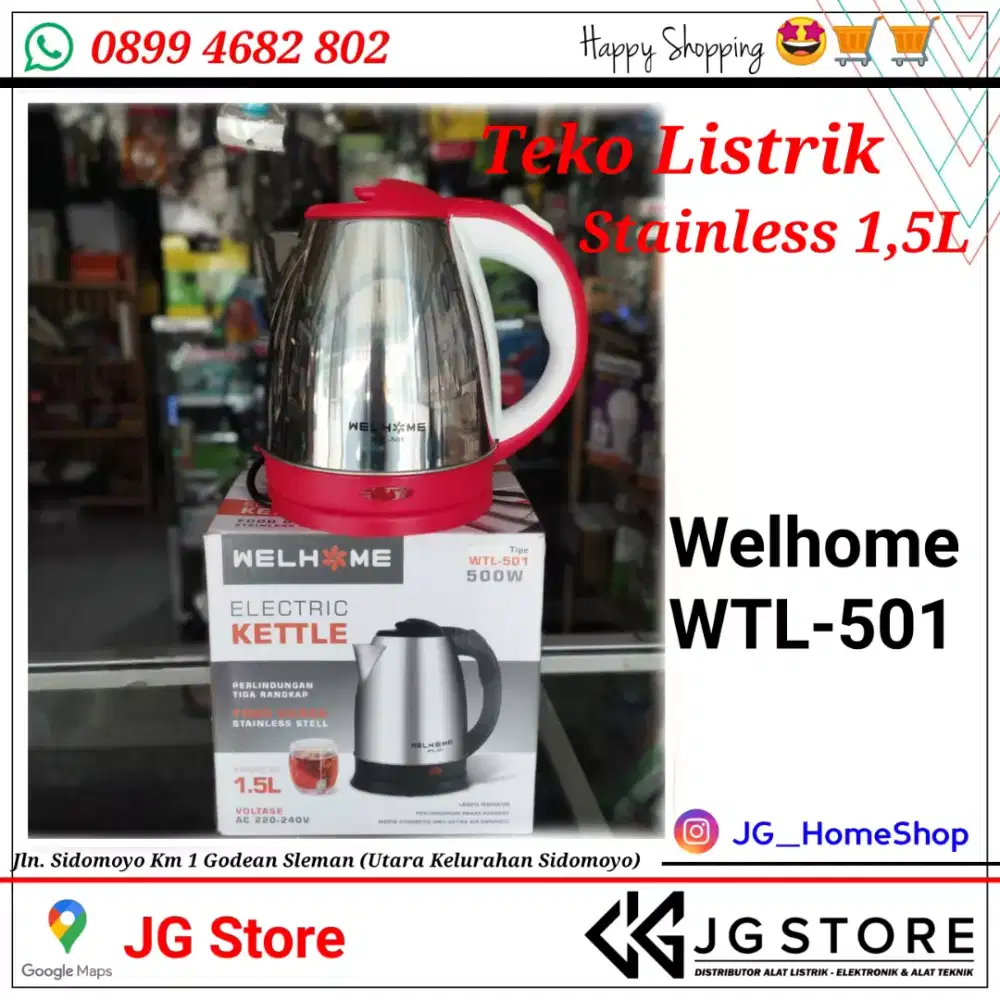Teko Listrik Kette Electric Ceret Elektrik Teko Pemanas Air Welhome