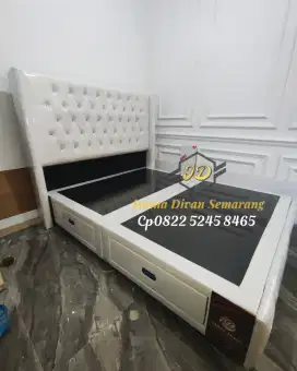 Divan Dipan Modern Sandaran 150cm Laci Besar