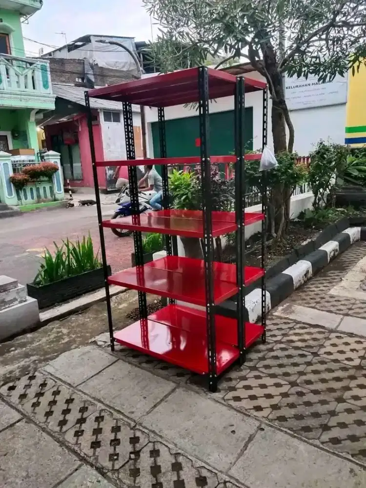 Rak besi siku lubang / rak gudang / rak susun / rak  besi serbaguna