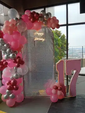 Dekorasi Ulang tahun sweet seventeen