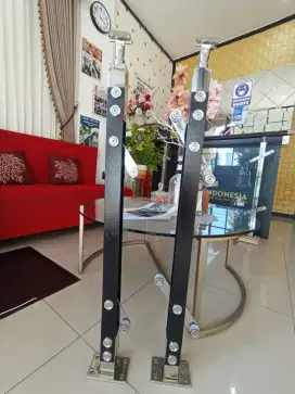 Railing Dobel Plat Hitam Coating