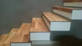 Trap tangga relling kayu Jati ullin Merbau Bangkirai kamper