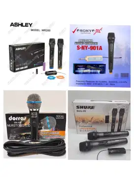 Mikropon, Mic Wireless Shure, Ashley, Sony,Mic Kabel Dorras, Istimewa