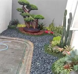 Pembuatan Taman Hias Depan Rumah