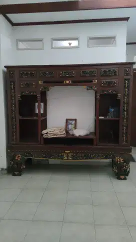 DIJUAL RAK TV ANTIK KAYU JATI