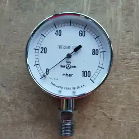 Pressure Gauge 4 100 mbar Drat 1/2 Stainless Steel YAMAMOTO KEIKI