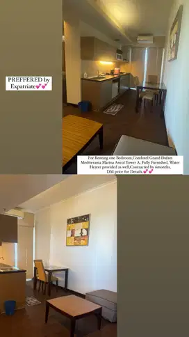 One Bedroom of Condotel Grand Dafam Mediterania Marina Ancol