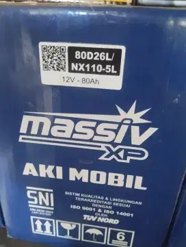 Accu aki mobil basah 80d26L/nx110 massiveXP (grup yuasa)PajeroFortuner