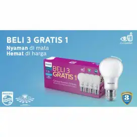 lampu philips beli 3 gratis 1 myCare 8 watt