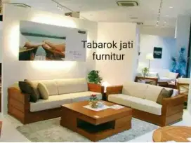 Sofa minimalis modern,3,1,1, bahan kayu jati tua