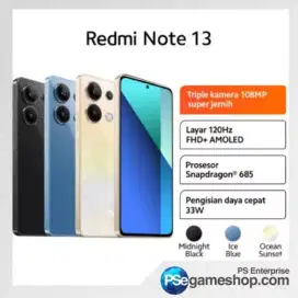 Xiaomi redmi note 13 8/256 new segel bnib garansi resmi xiaomi