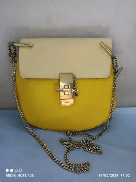 Tas sling Chloe Drew yellow ori preloved import made italy