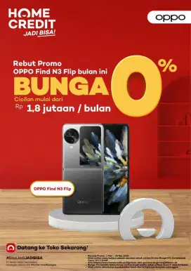 Cicilan tanpa kartu kredit Oppo Find N3 Flip