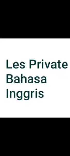 Les Privat Bahasa Inggris