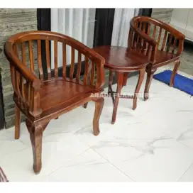 Kursi Teras Jati Betawi 2 Kursi + Meja