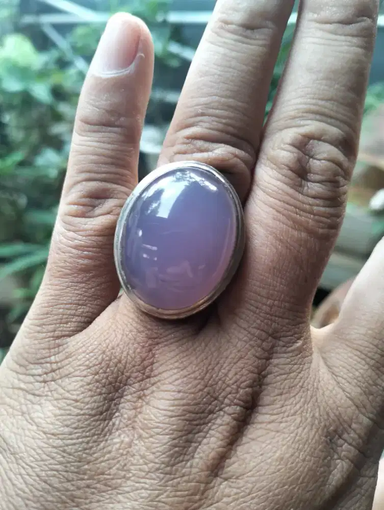 Batu akik biru tinta serat bubur